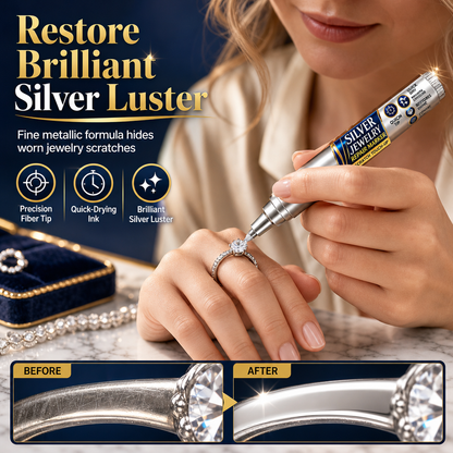🔥Limited Time Promotion 50% OFF🔥Jewelry Scratch Repair and Touch-Up Pen 🖊Restore Silver Shine Instantly!