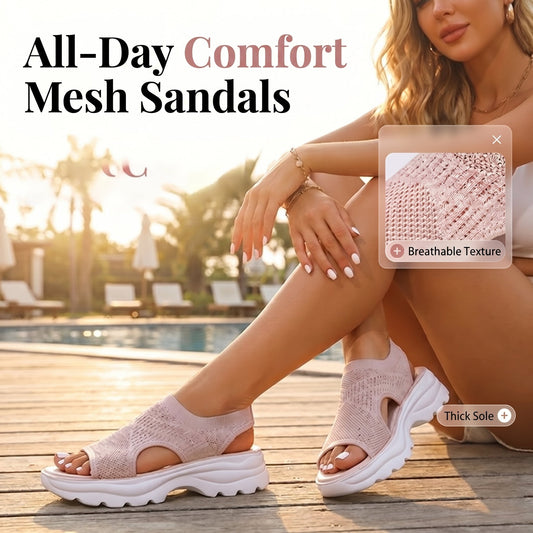 🎁💥 Last Day Special Price £11.99🔥🔥Breathable mesh platform sandals for women